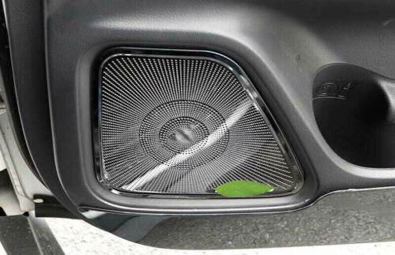 for Mitsubishi Outlander 2013-2020 Inner Door Speaker Cover Trims S.Steel Black