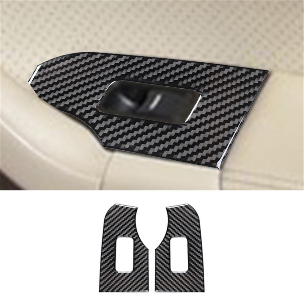 2Pcs Rear Window Lift Panel Trim Carbon Fiber Interior for Acura TSX 2003-2008