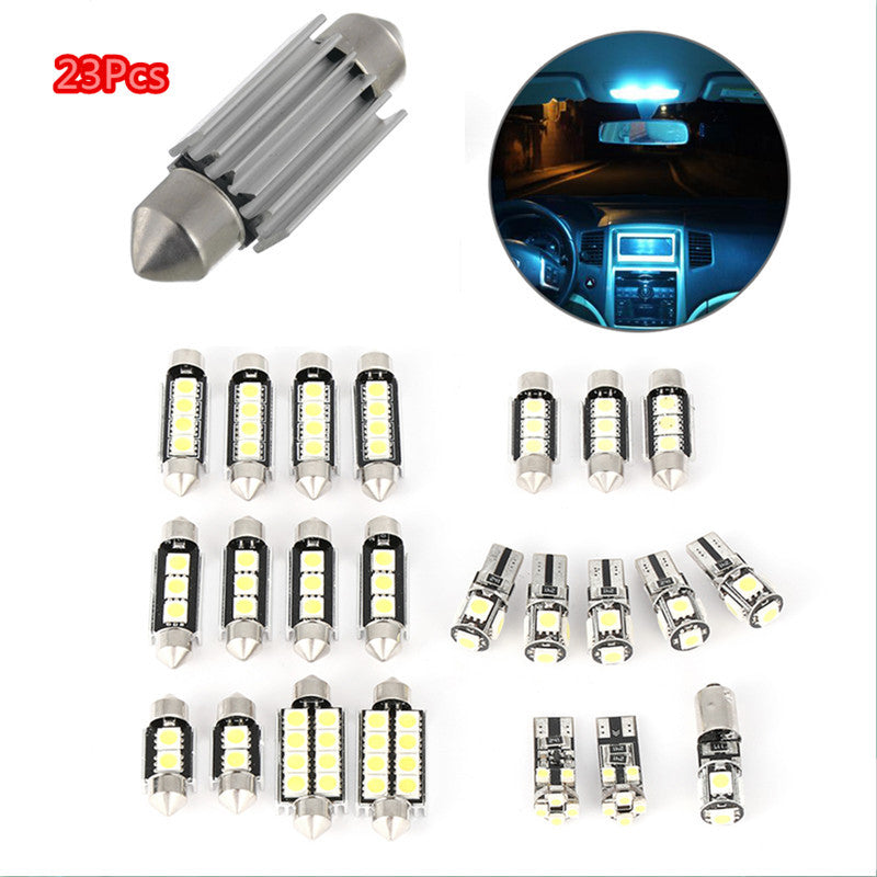 23Pcs Car Inside Light Dome Trunk License Plate Lamp LED White Bulb Read Kit