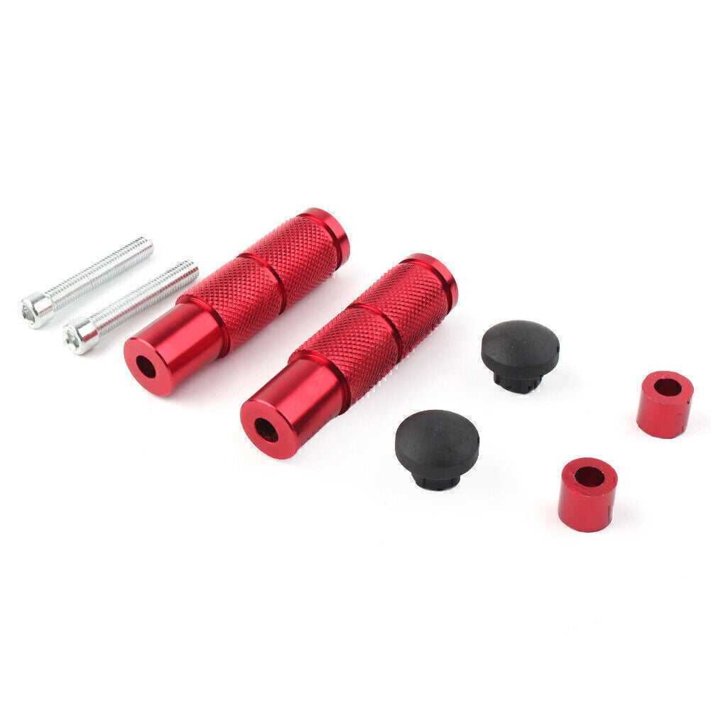 Universal Motorcycle Bike Foot Pegs Footpegs Rear Set Pedals Racing Red