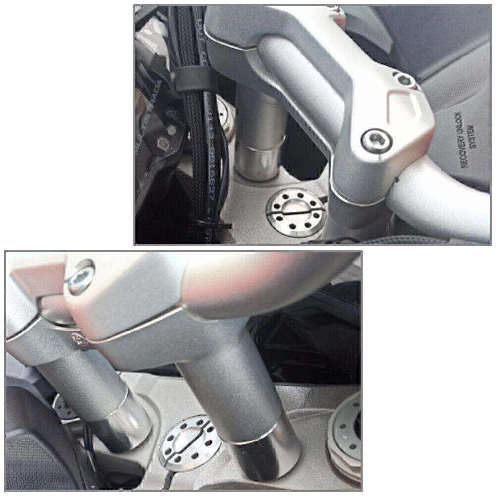 Silver Handlebar Riser Bars Clamp for Ducati Mulitstrada 1200/S/Enduro