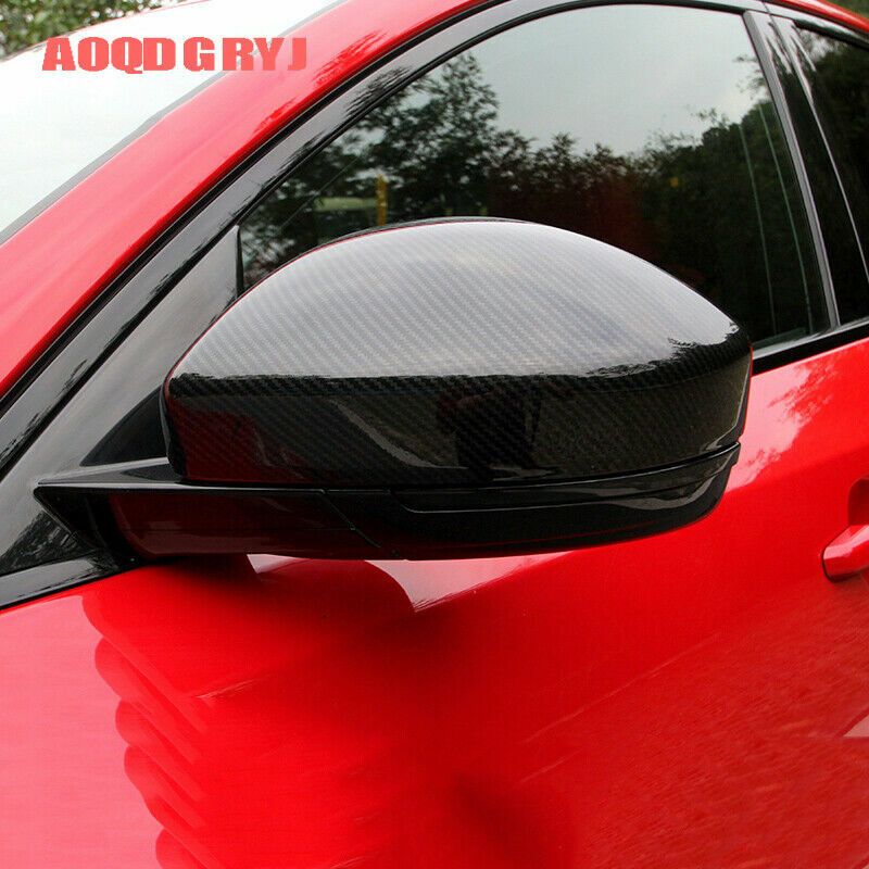 2X Carbon Fiber Side Door Rearview Mirror Cover Trim for Jaguar E-PACE 2018-2021