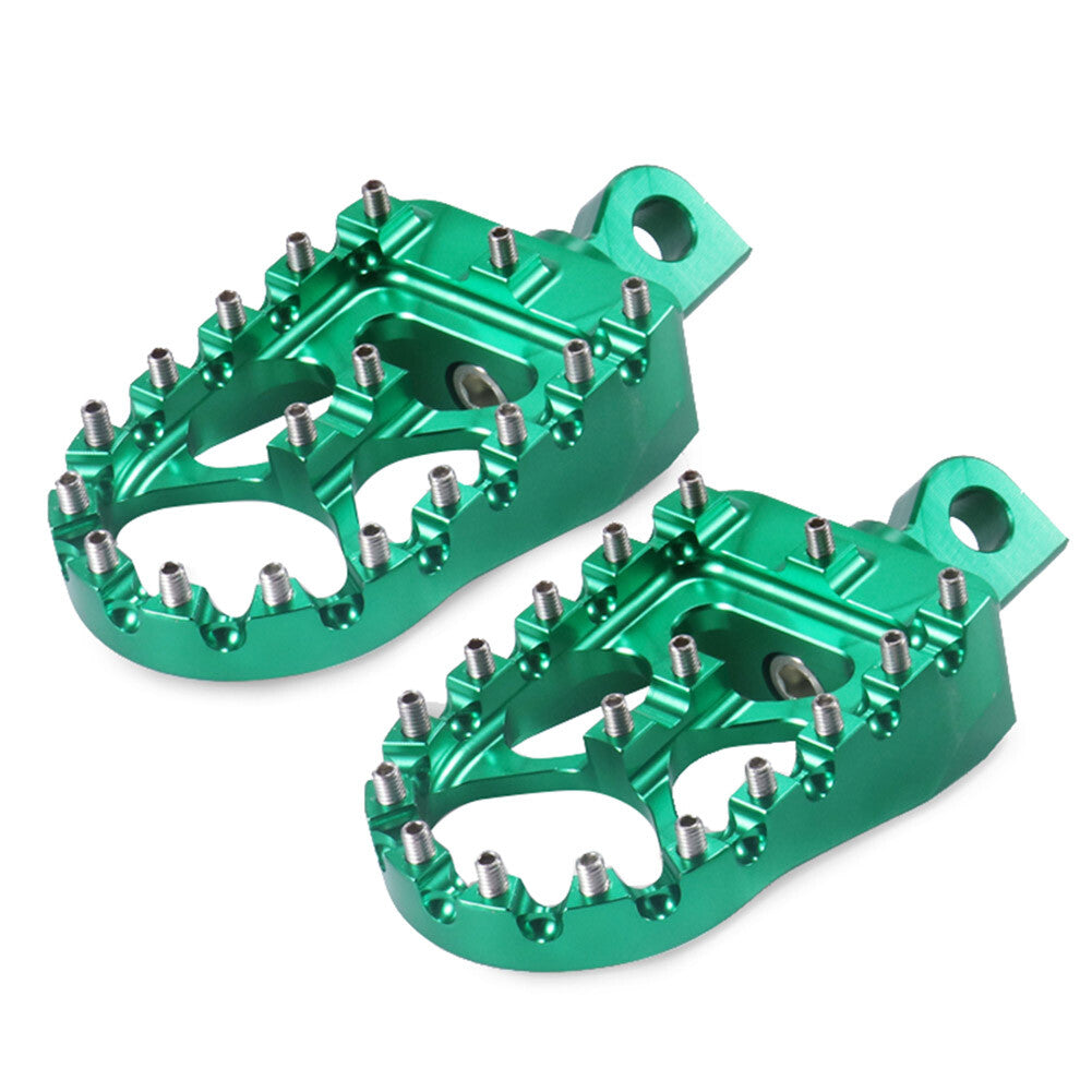 CNC Foot Pegs Pedal Wide MX Style Footrest for Harley Sportster Softail Green