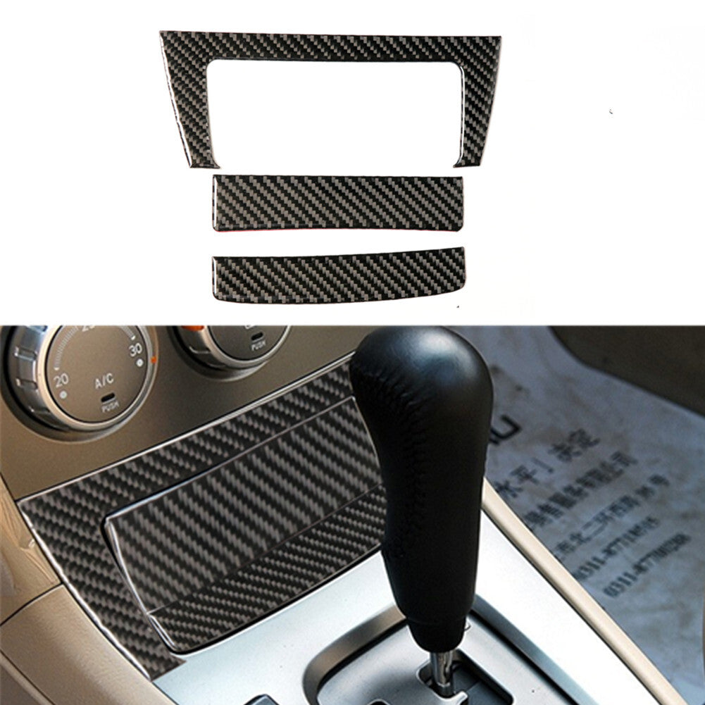 Carbon Fiber Center Storage Box Panel Trim Cover for Subaru Forester 2005-2008