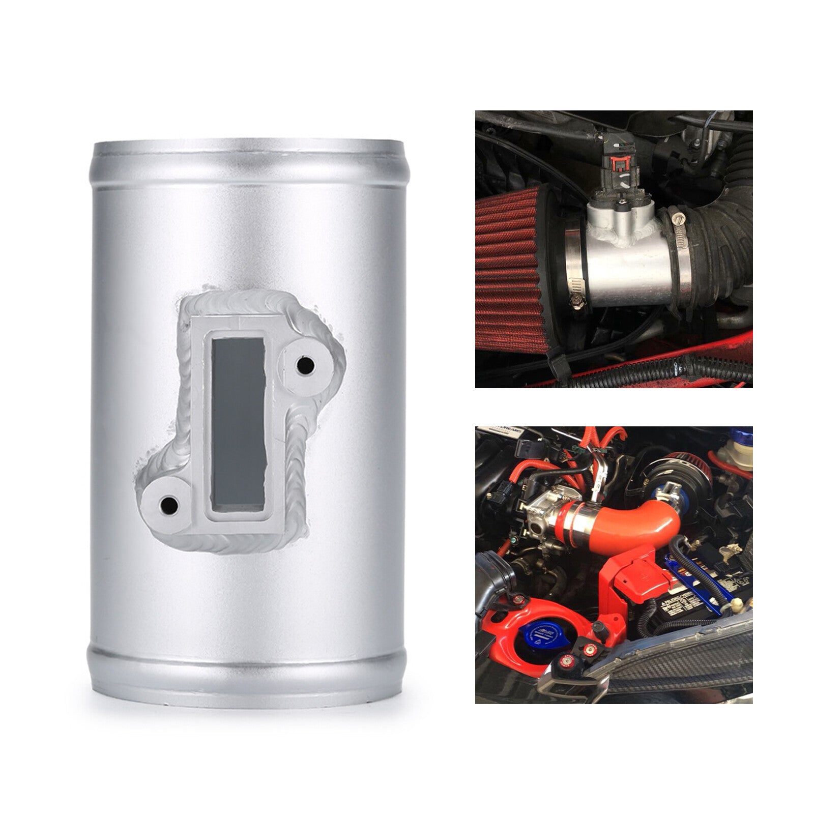 76mm 3 Car Air Intake Flow Sensor Mount Adapter Fuel Efficient Connector AT
