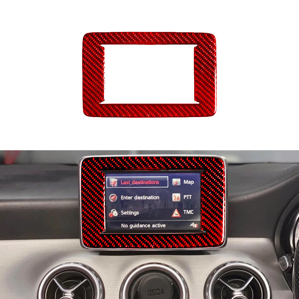 Red Carbon Fiber HUD Trim Panel for Mercedes-Benz CLA GLA 2014-2018 Type-A