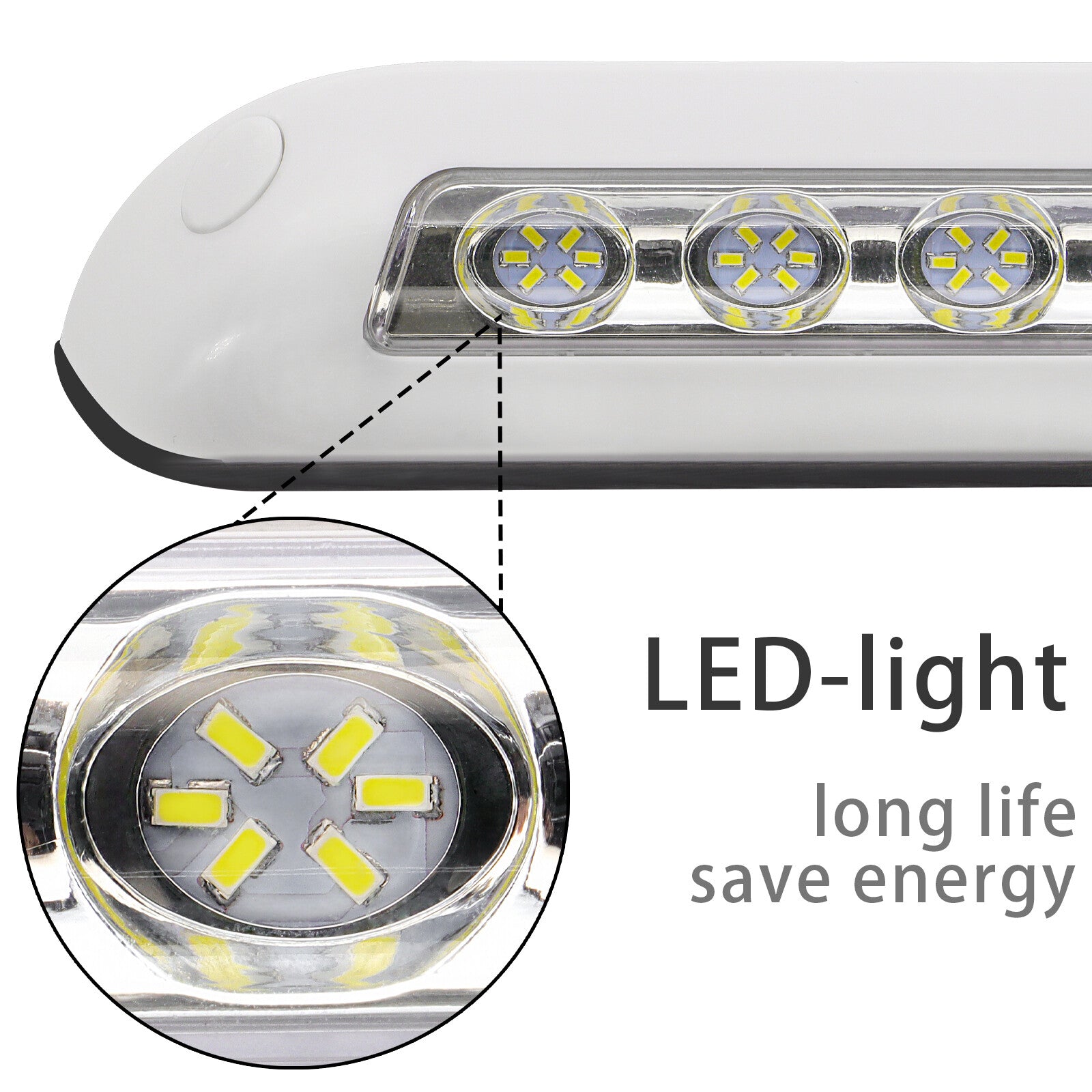 12V RV LED Awning Porch Light Exterior Interior Universal Lamp For Boat Caravan