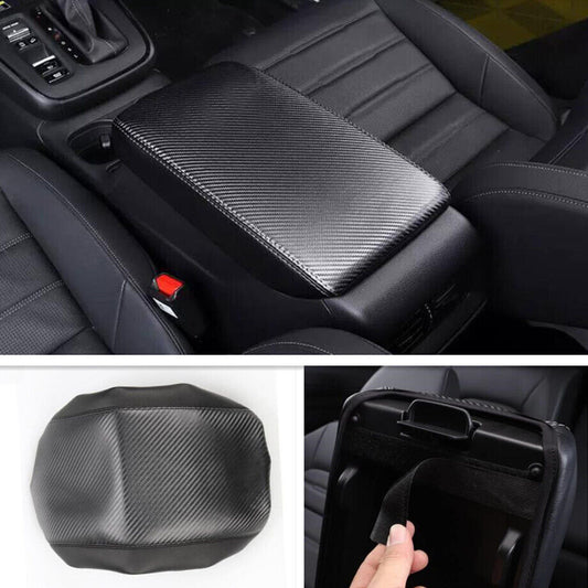 for Honda CR-V 2023-2024 Carbon Fiber Center Console Armrest Cover Cushion Mat