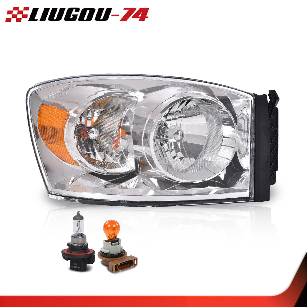 Suitable for 2006-2009 for Dodge for Ram 1500 2500 3500, with chrome headlights on the right passenger side.