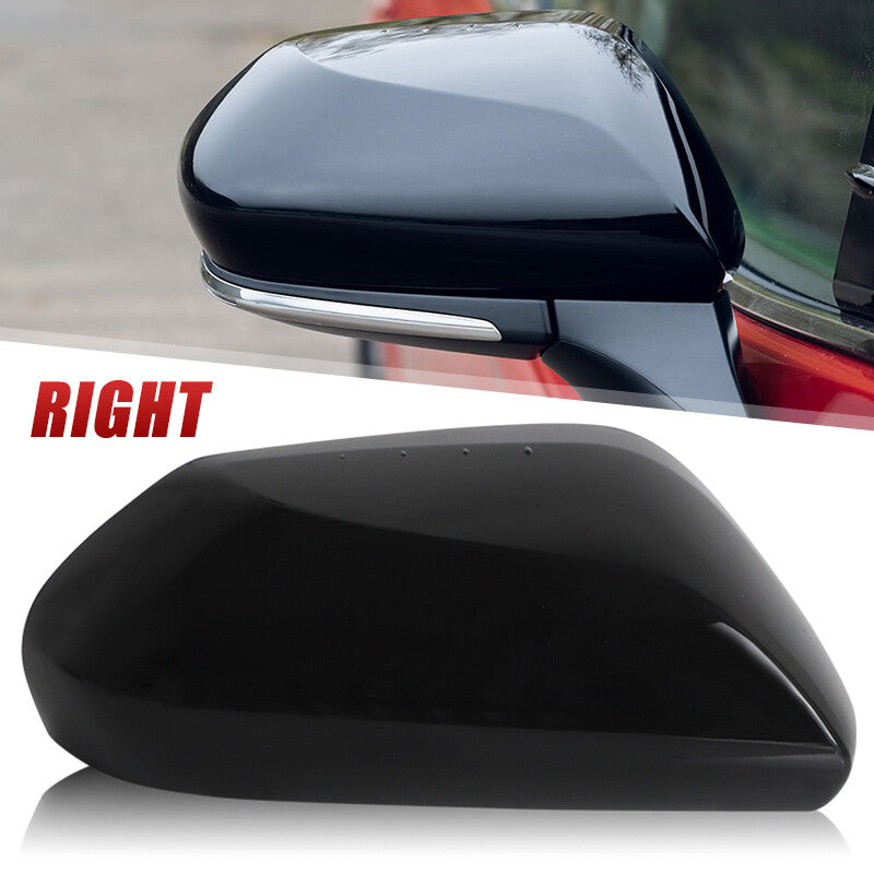 Passenger Right Side Door Wing Mirror Cover Cap Black for Toyota for CAMRY 2018-2023