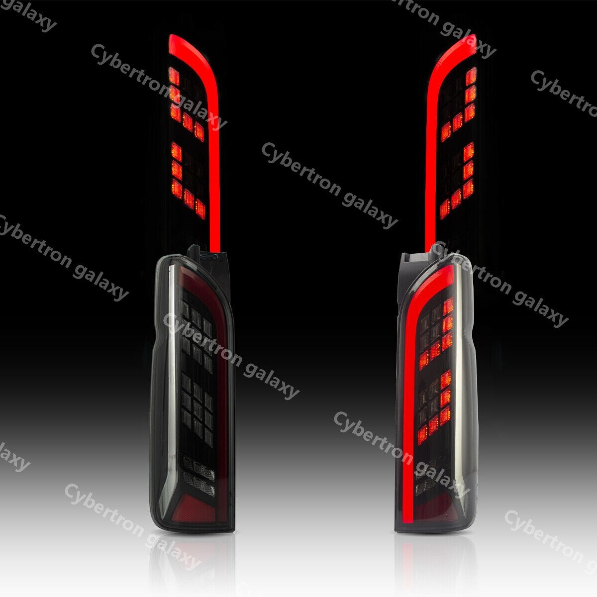 Somked Brake Lamps LED Rear Tail Lights for Toyota Hiace Commuter Van 2005-2018