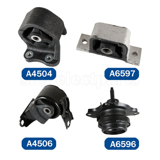 4PCS Engine Motor  Trans Mount Kit for Honda CR-V 2.4L L4 2002-2006 A4504 A4506