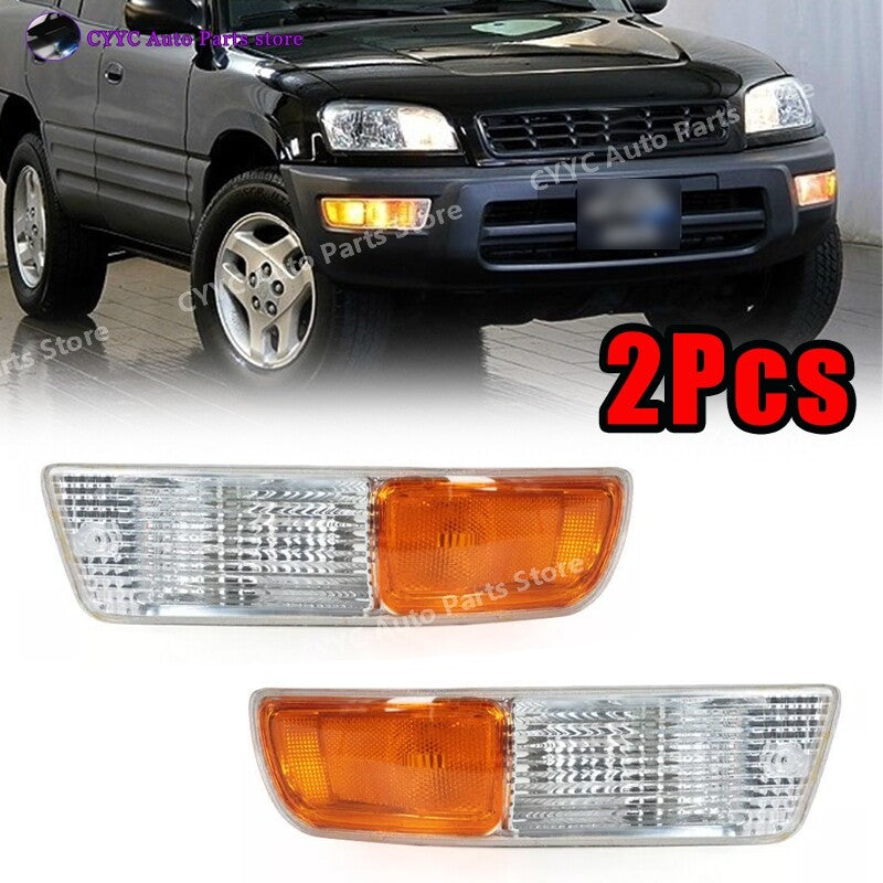 Pair Front Bumper Fog Lamp without bulb No Wire For 1998 1999 for Toyota RAV4