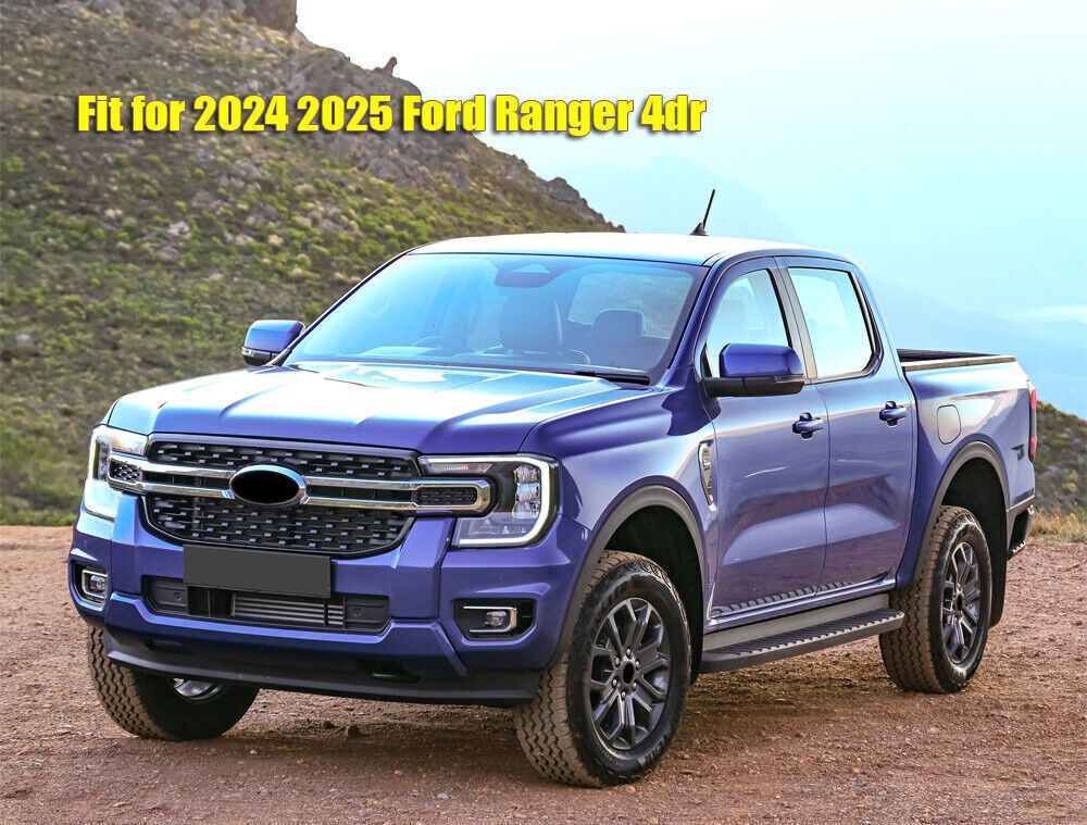 4X Sun Shield Rain Guard Window Visor Wind Deflector for 24-2025 for Ford Ranger 4dr