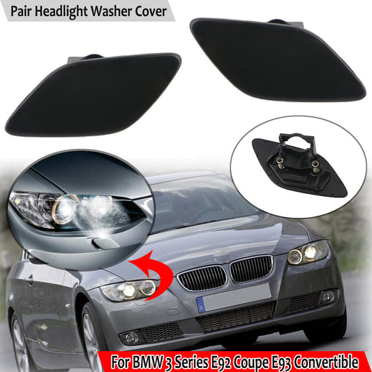 2x Headlight Washer Cover Cap For 07-2010 for BMW 328i 335i E92 Coupe Convertible UK