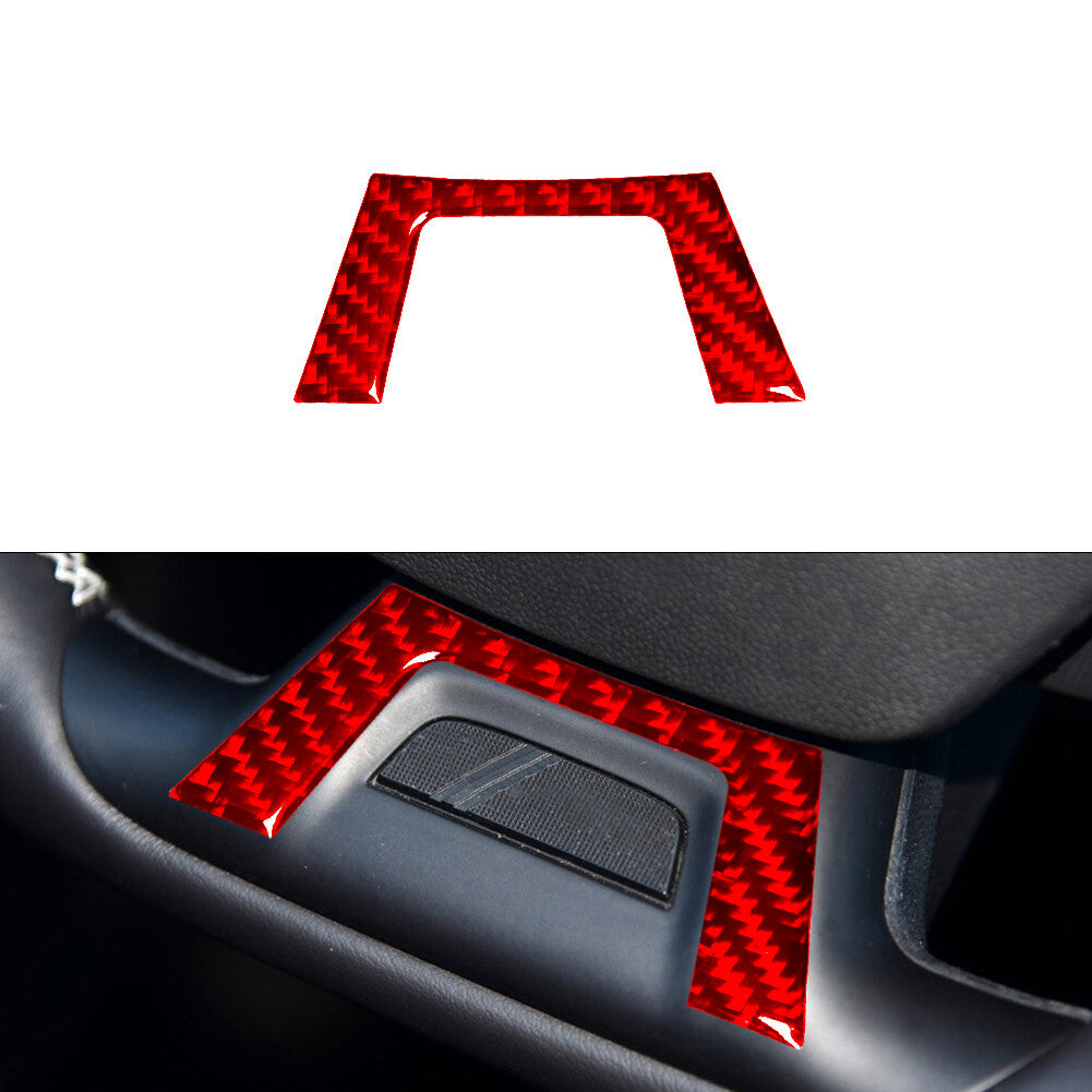 Red Carbon Fiber Steering Wheel Lower Cover Trim for Chevrolet Camaro 2016-2018