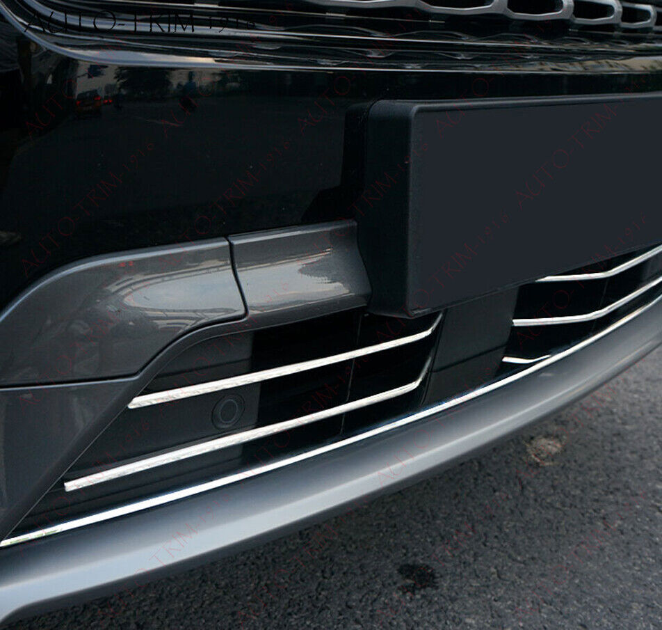 Chrome Front Bumper Lower Decor Grill Trim Strips5 for Ford Explorer 2020-2023