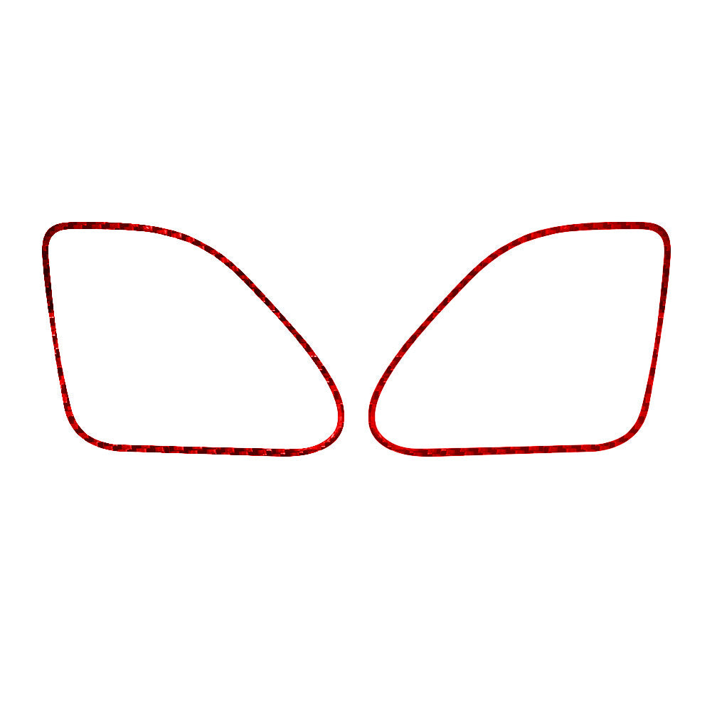 2X Red Carbon Fiber Air Vent Outlet Frame Cover Trim for Chrysler 200 2011-2014