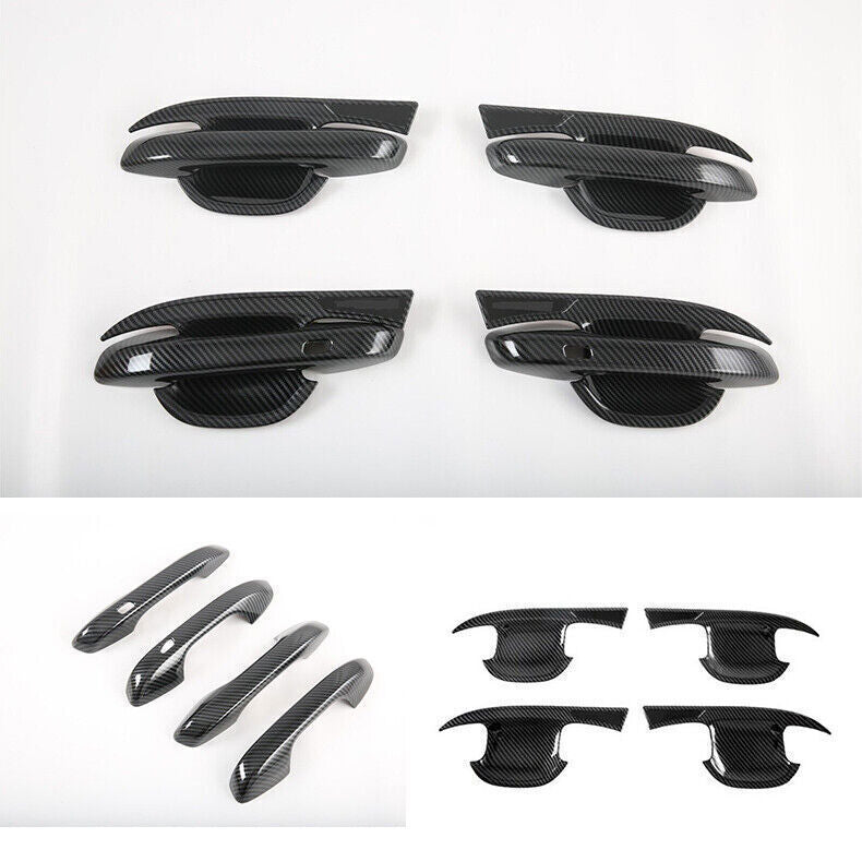 for Kia Sorento 21-2023 Carbon Fiber Side Door Handle Bowl Molding Cover Trim 8P