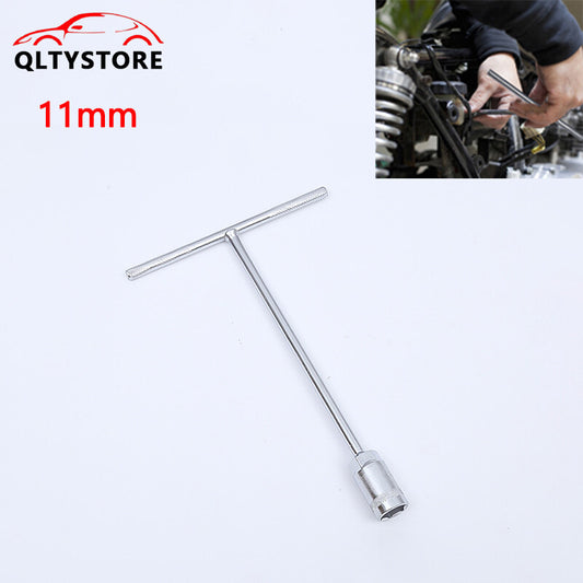 1Pc 11mm Metric T-Handle T Handle 45Steel Socket Wrench Tool For Car Motorcycle