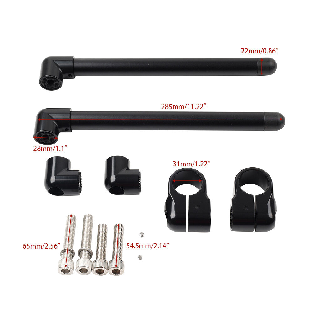 Cafe Racer Bars 7/8 Motorcycle Universal Clip-On Handlebar Fork Tube 31MM