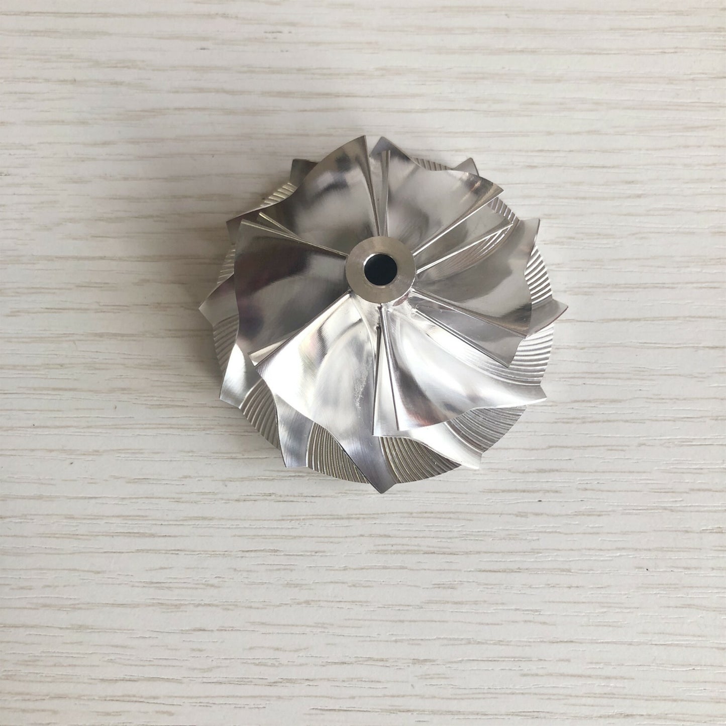 K16 52.20/66.56 mm 6+6 blade turbine milling/aluminum 2618/billet compressor wheel