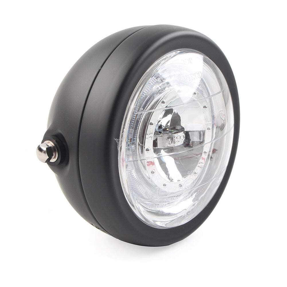 5-3/4 Headlight Lamp Switchback LED Halo DRL Angel Eye White Amber