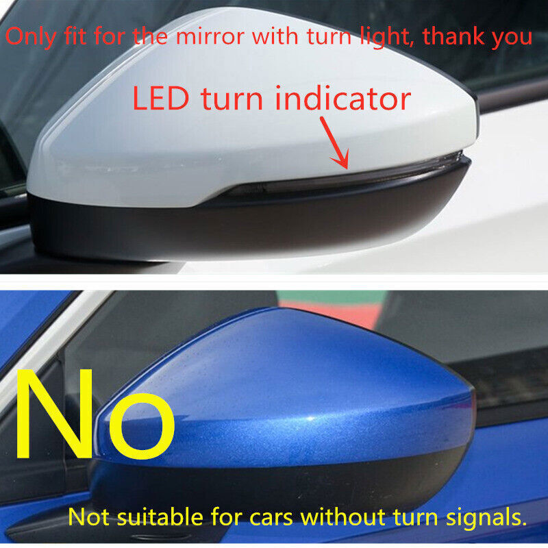 2PCS Bright Black Side Mirrors Rearview Frame Trim Cover for Honda for Civic 2022-24