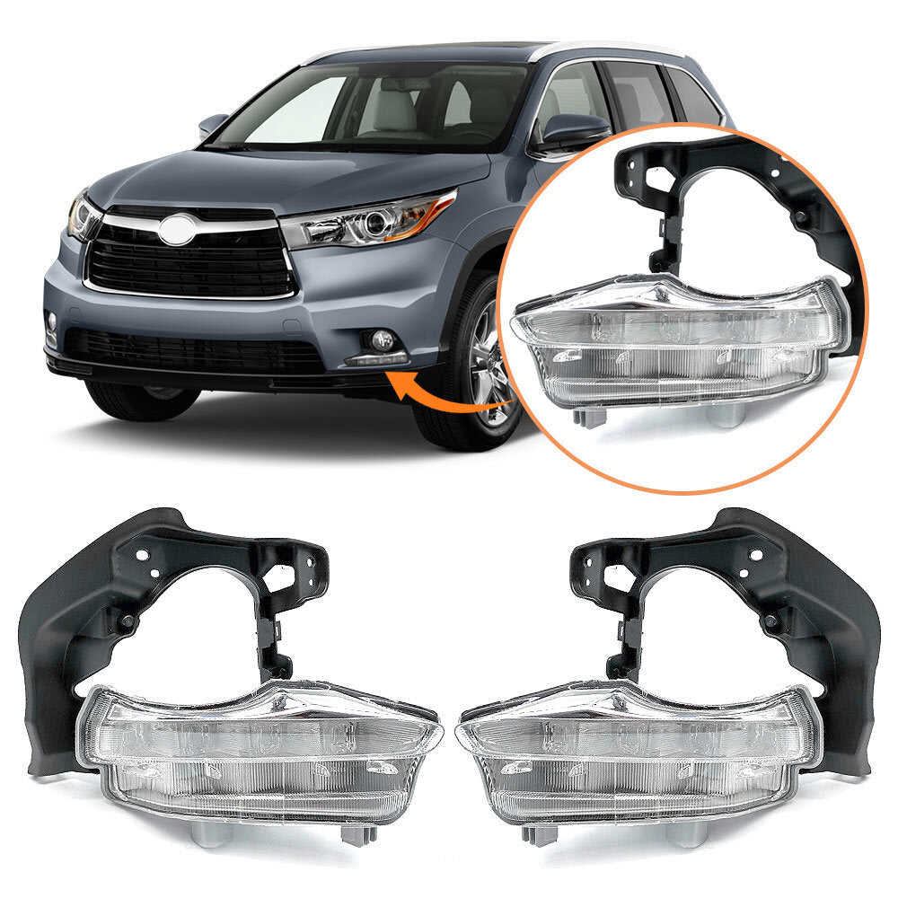 1 Pair Left+Right LED Daytime Running Light DRL For 2014-2016 for Toyota Highlander