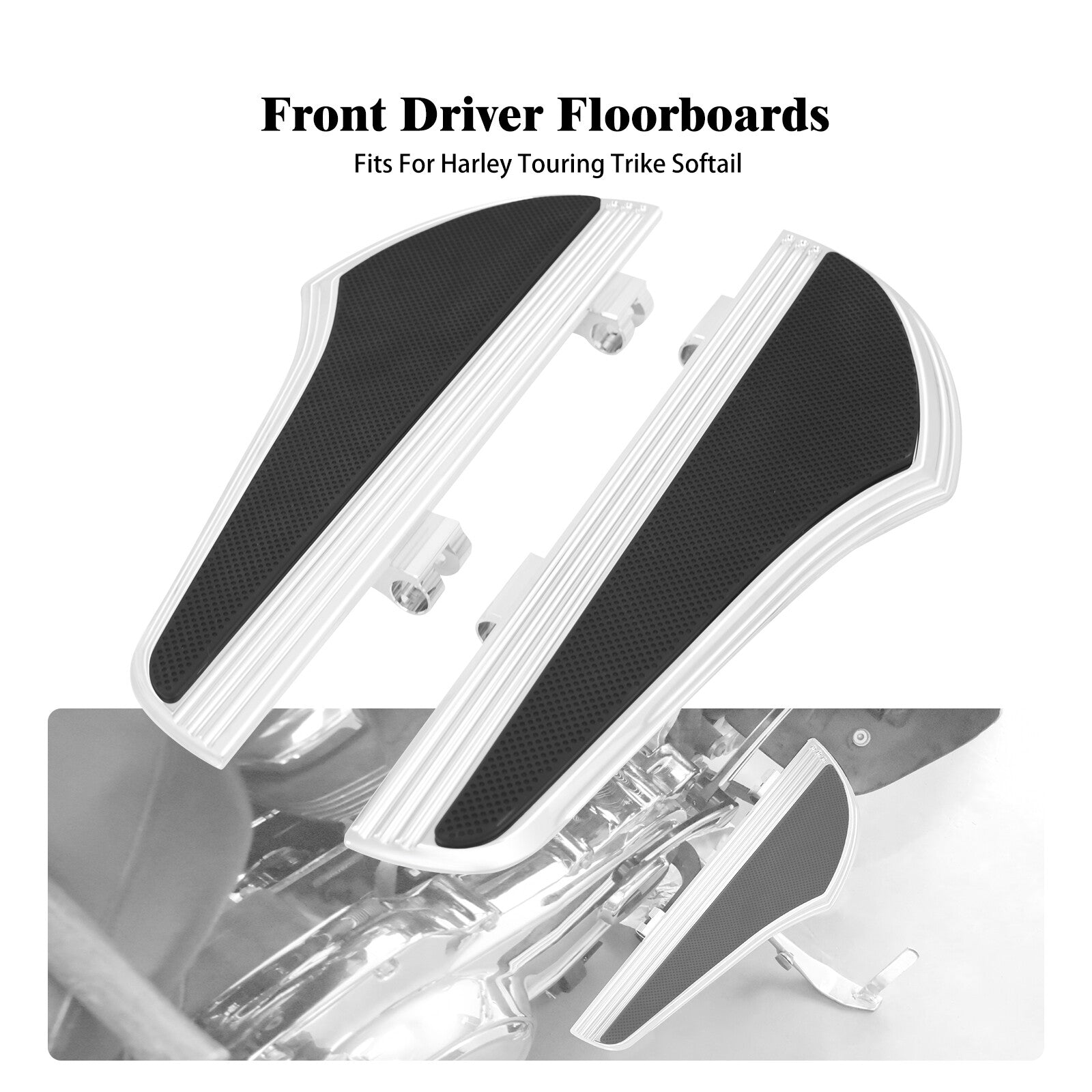 Chrome Non-Slip Floorboards Foot Peg for Harley Touring Road Electra Glide 86-23
