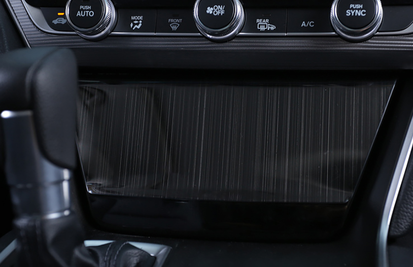 for Honda Accord 2018-2022 Black Gear Shift Cigarette Lighter Panel Overlay Trim