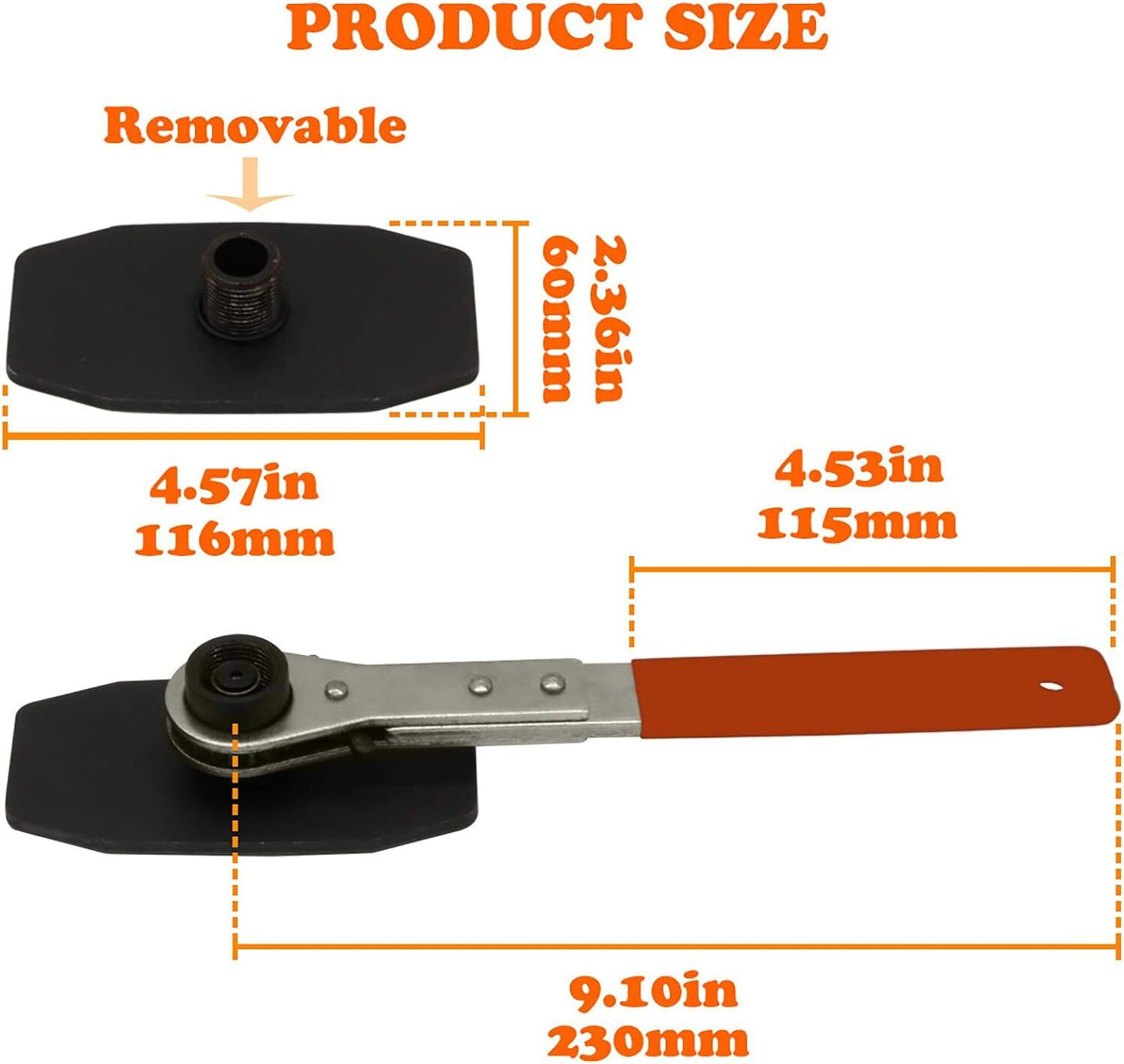 Car Ratchet Brake Piston Wrench W/Hook Caliper Pad Install Tool Orange  Blue