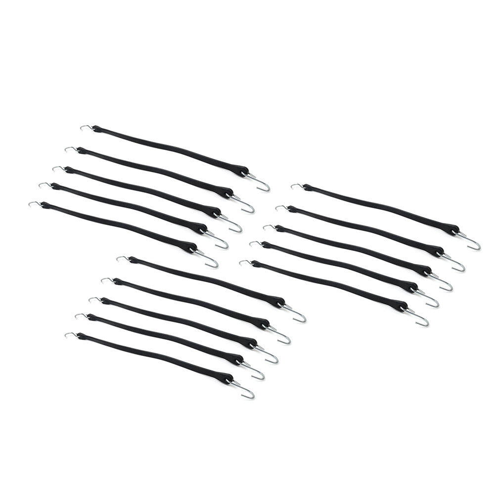 21 Heavy Duty Rubber Tarp Straps Tie Down Cords With Hooks