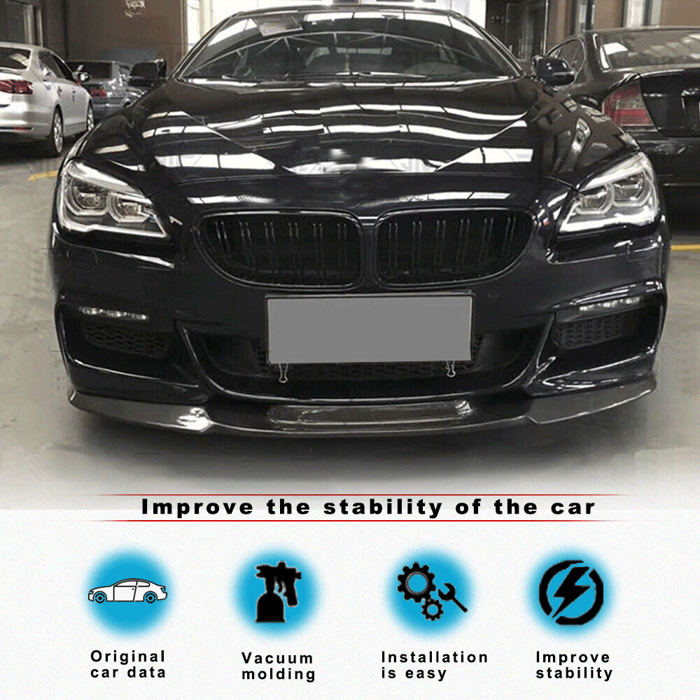 Carbon Fiber Front Bumper Lip Spoiler for BMW F06 F12 F13 650i M Sport 2012-2019