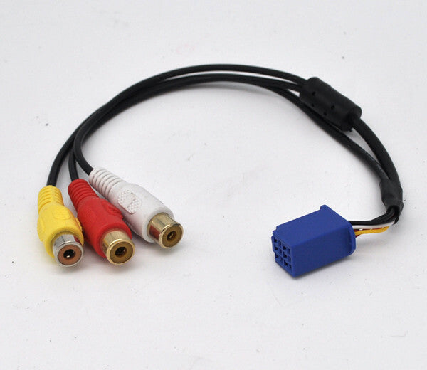 Av 6 pin AUX adapter cable to CD changer radio video RCA cable for Toyota for lexus