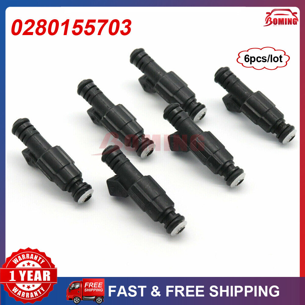 6x Fuel Injectors For 0280155703 for Jeep Grand Cherokee 5.2L 5.9L V8 1993-1998