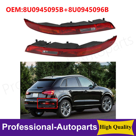 1Pair LR Bumper Reflector Rear Brake Reverse Light Lamp for Audi Q3 2015-2018