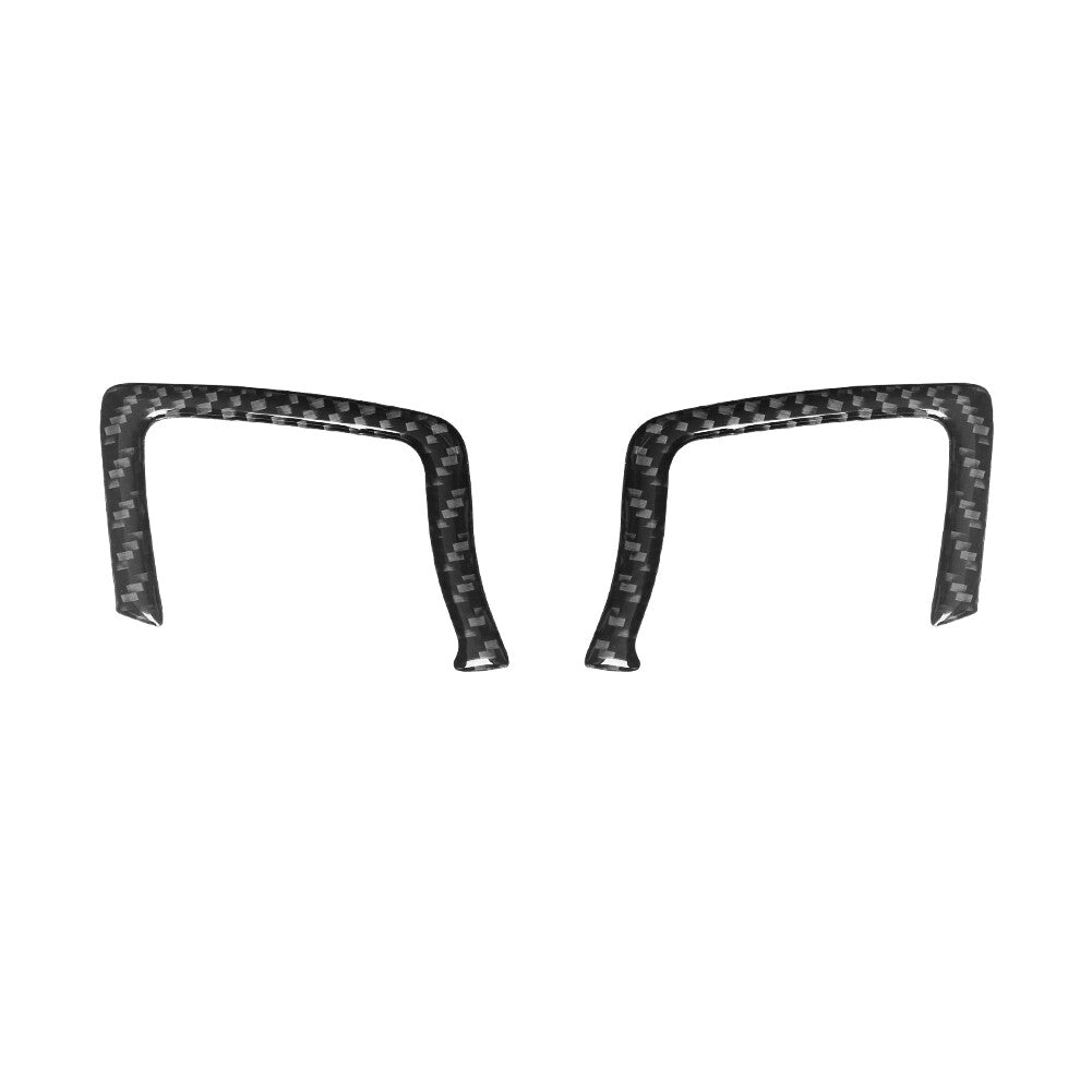 2PCS Carbon Fiber Front Door Handle Frame Trim for Land Rover Discovery Sport