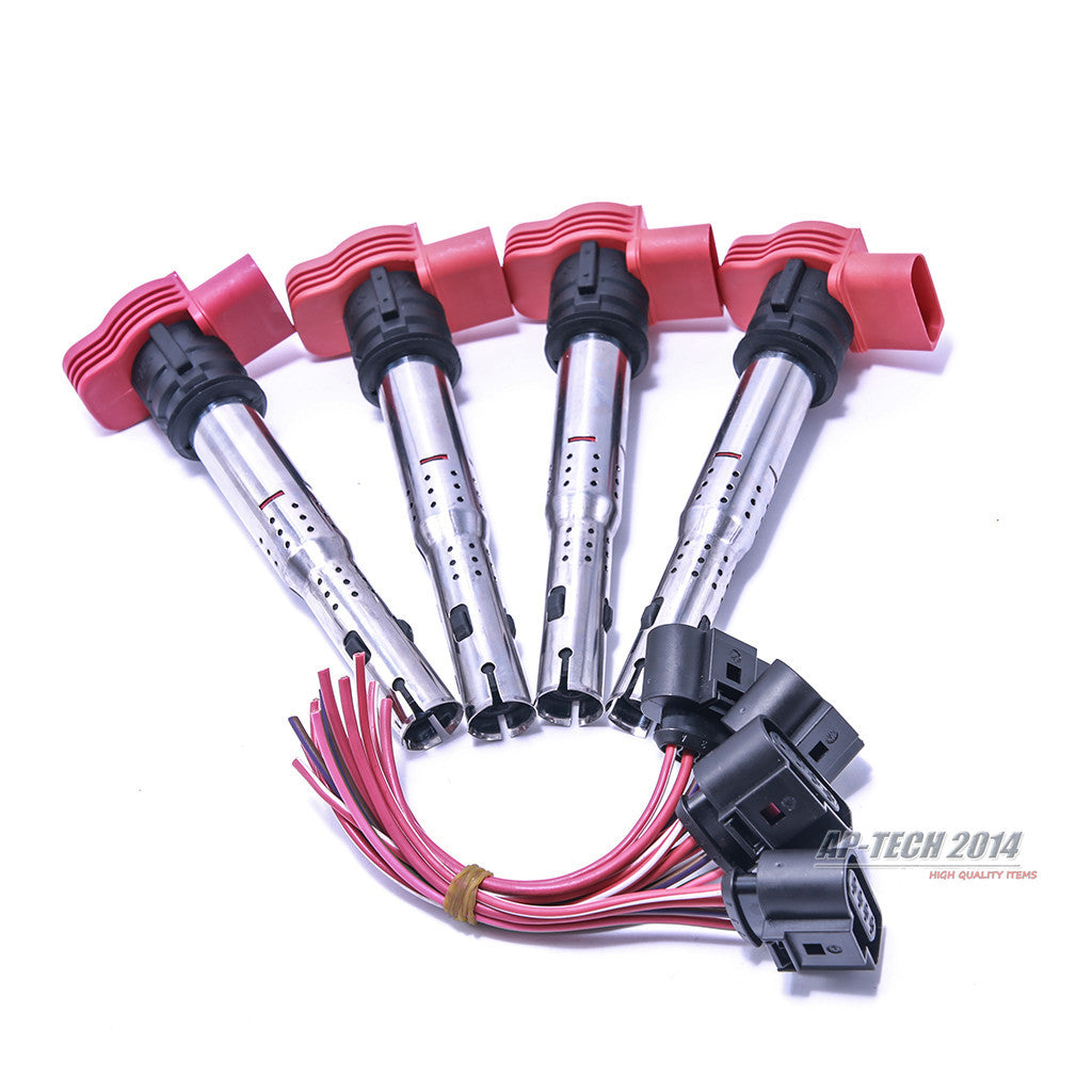 4Pcs Plug Ignition Coil Set for AUDI for A4 for A6 Q5 Q7 R8 for VW Touareg 06E 905 115 E