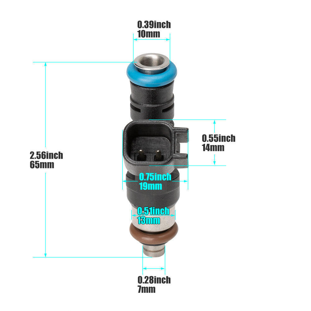 2PCS Fuel Injectors 0280158197 for Polaris RANGER 800 RZR S800 RZR800 Razor