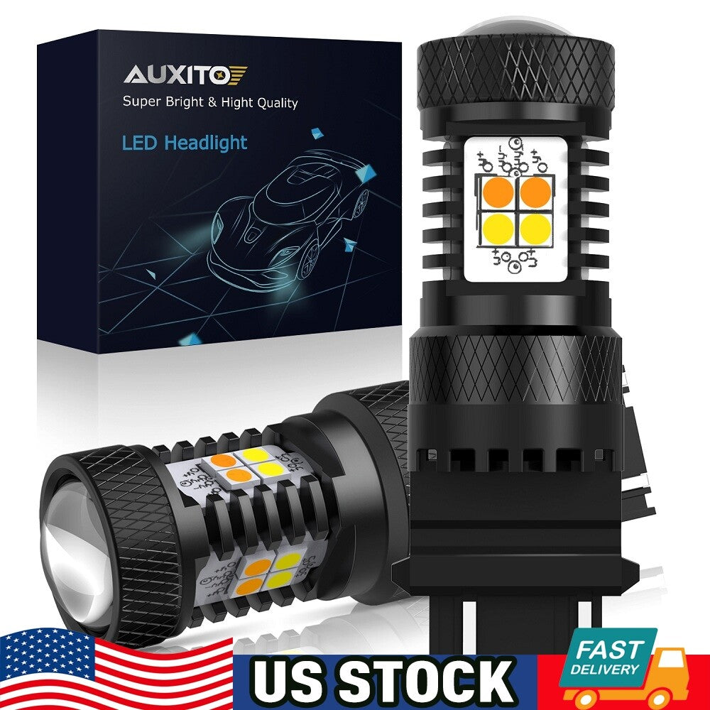 3157 3156 White/Amber Dual-Color LED Turn Signal Bulb 4157NAK B