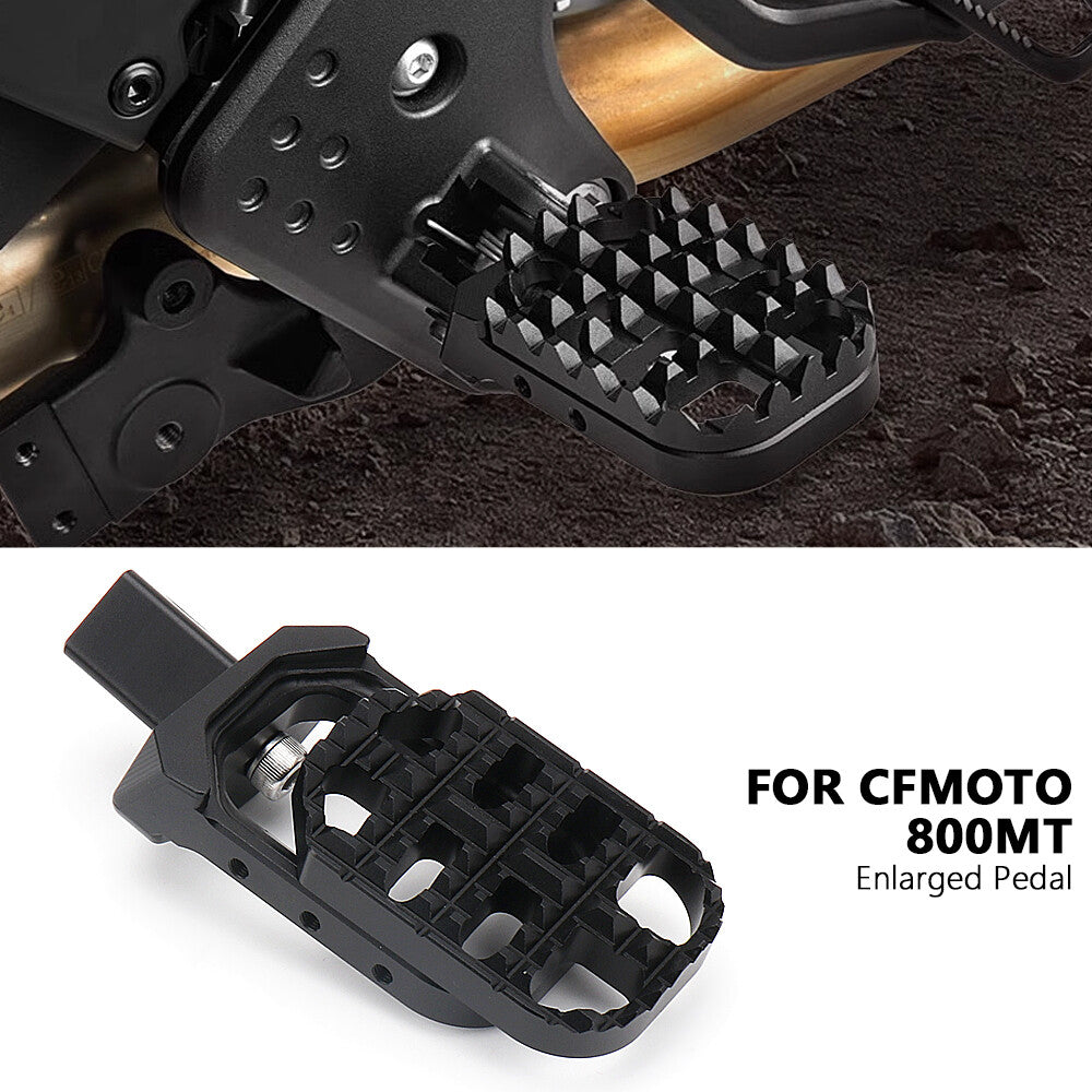 CNC Footrest Foot Peg Enlarged Riders Foot Rests Extender Pedal For CFMOTO 800MT