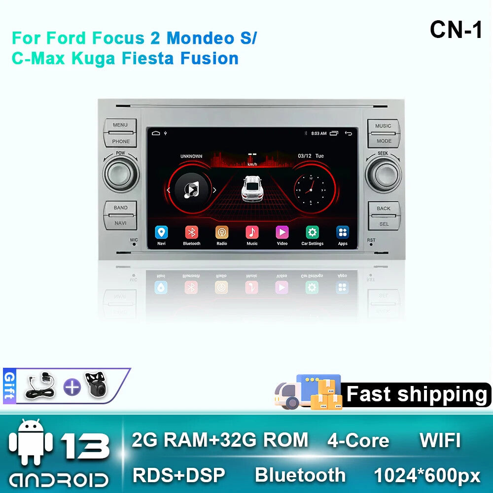 for Ford Focus Mondeo Fiesta Kuga C-Max S-Max Galaxy Multimedia Video GPS Player