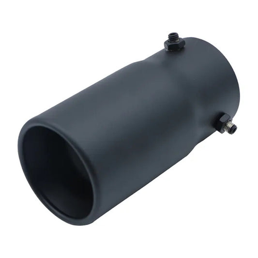 Universa 70mm Inlet Car Exhaust Tail Muffler Tip Stainless Steel Rear Pipe BK