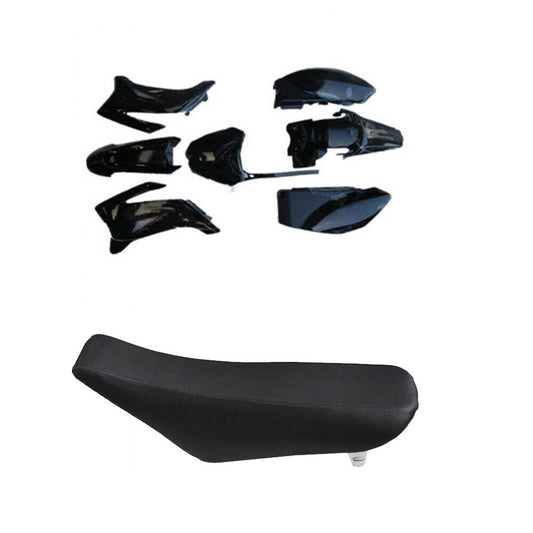 Plastic mudguard kit + high for seat for Yamaha TTR110 Pit Trail Dirt bike