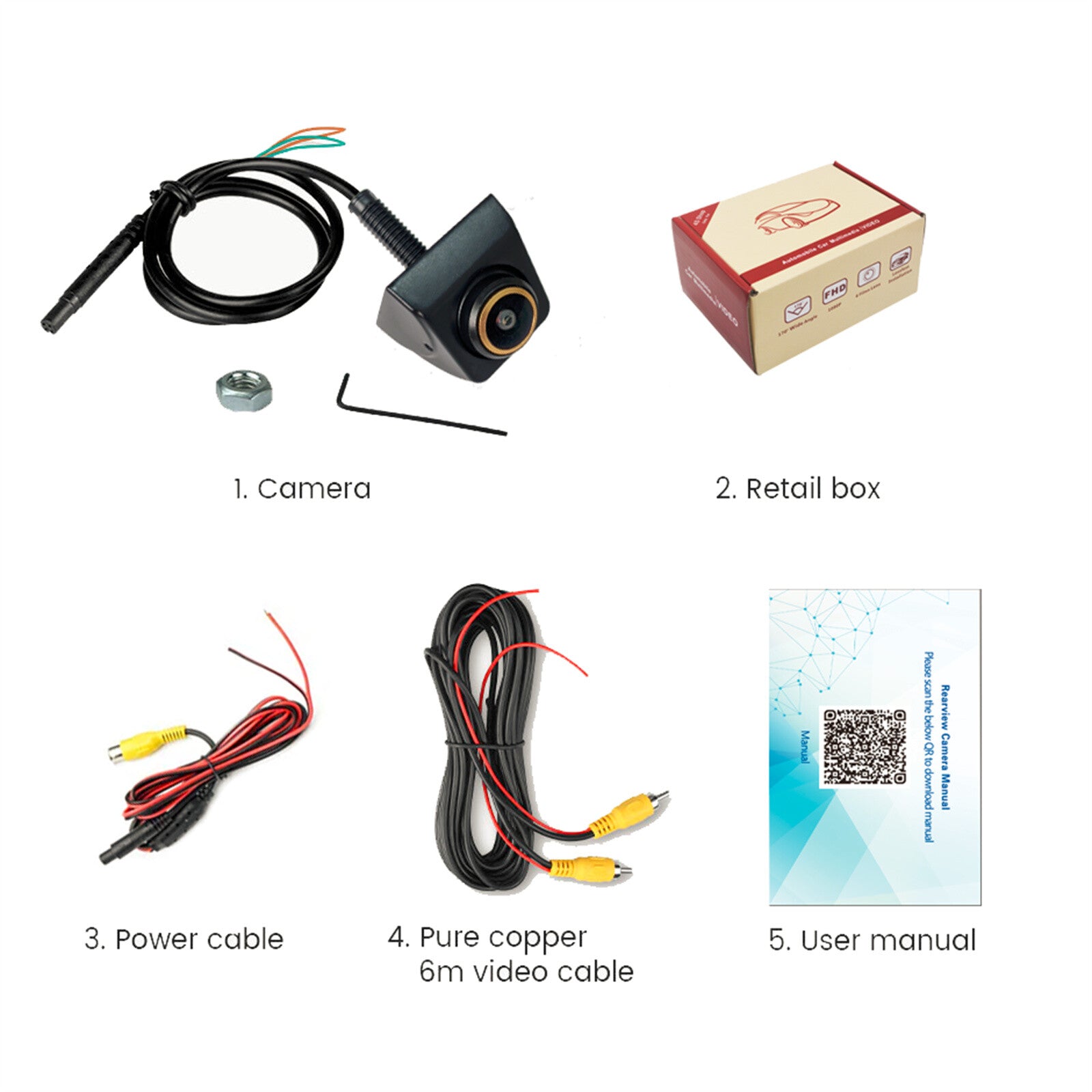 AHD Car Rear View Reverse Camera Parking Backup Cam 170¡ã Adjustable Night Vision