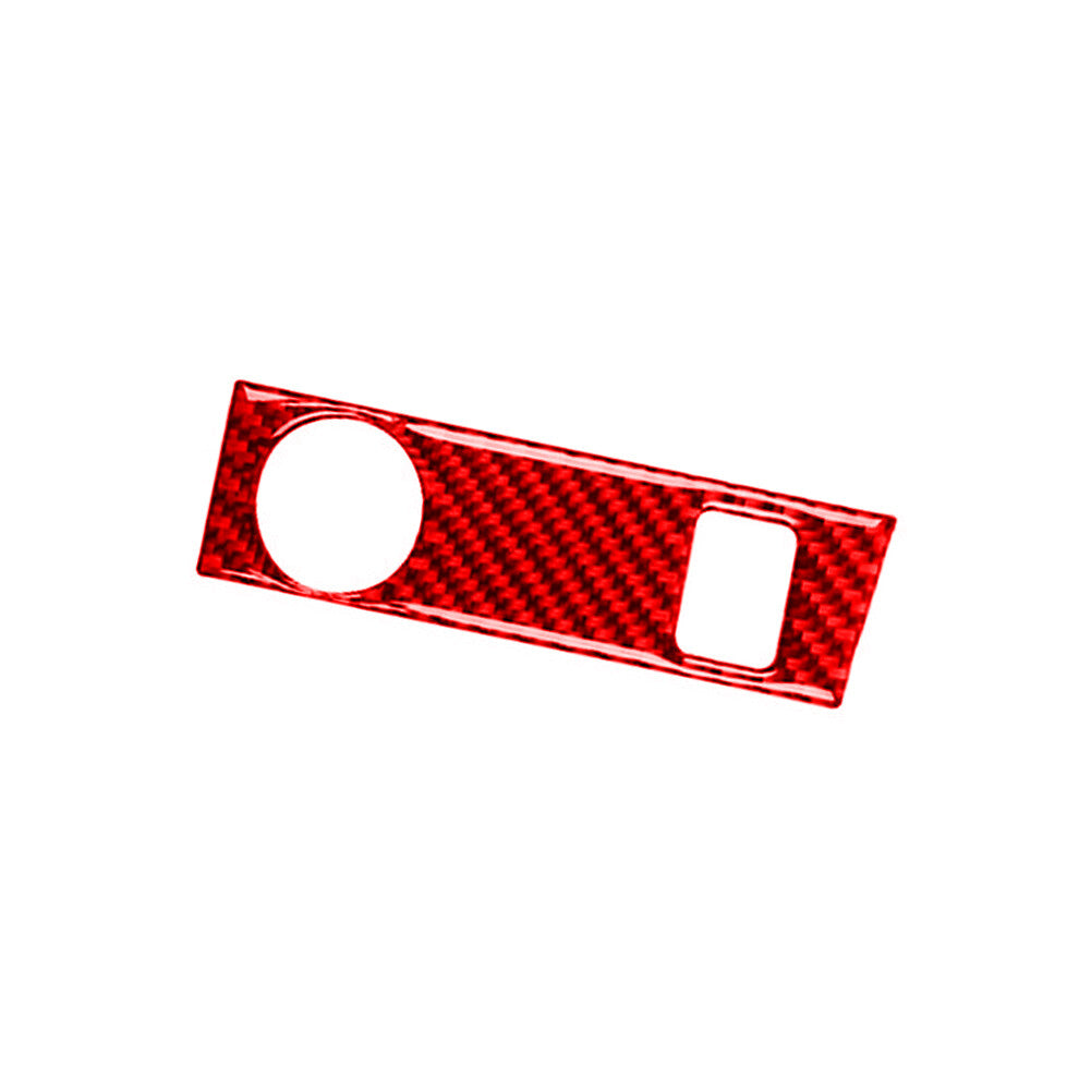 Red Carbon Fiber Cigarette Lighter Cover Trim for Volkswagen for Jetta Sedan 2011-14