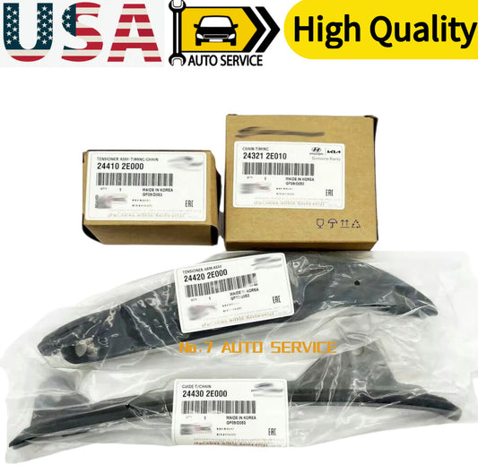 4PC Engine Timing Chain Kit for Hyundai for Elantra Kona for Kia Forte 243212E010