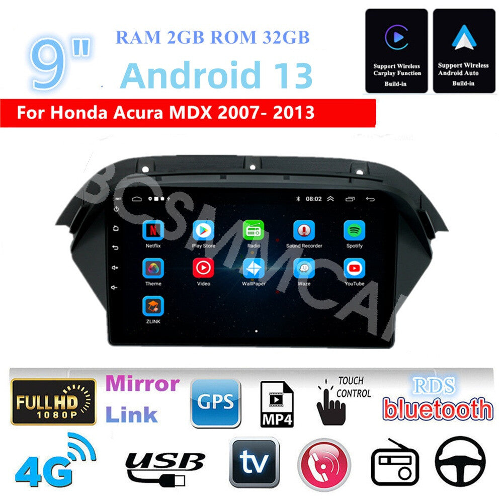 Fit for Acura MDX 2007-2013 Car Stereo Radio Player Android Navi GPS FM 2+32G