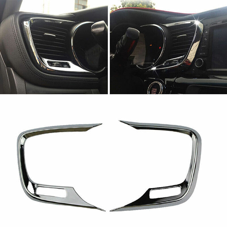 for Kia Optima 2011-2015 Chrome interior dashboard Air Outlet Vent Cover Trim